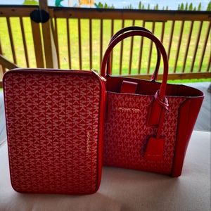 New Michael Kors kali satchel bag  with iPad case